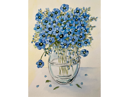 Blue Floweres in Vase