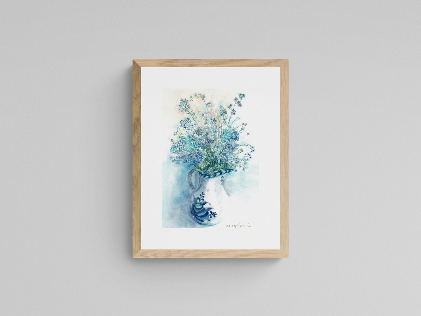 Blue Flowers in Pitcher