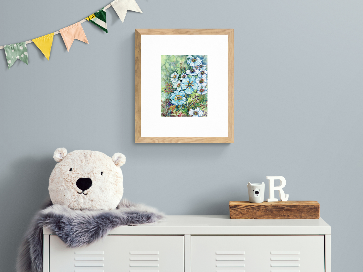 Blue Flowers in Spring