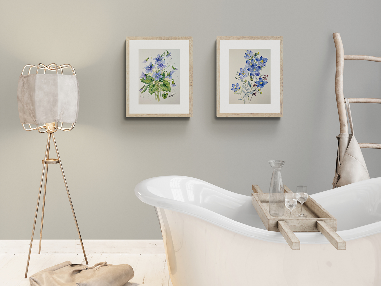 Blue Flowers in Spring