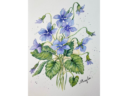 Blue Flowers in Spring