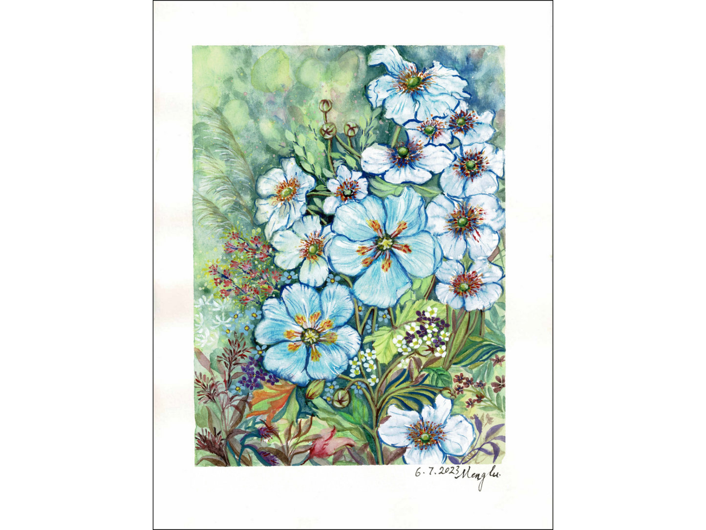 Blue Flowers in Spring