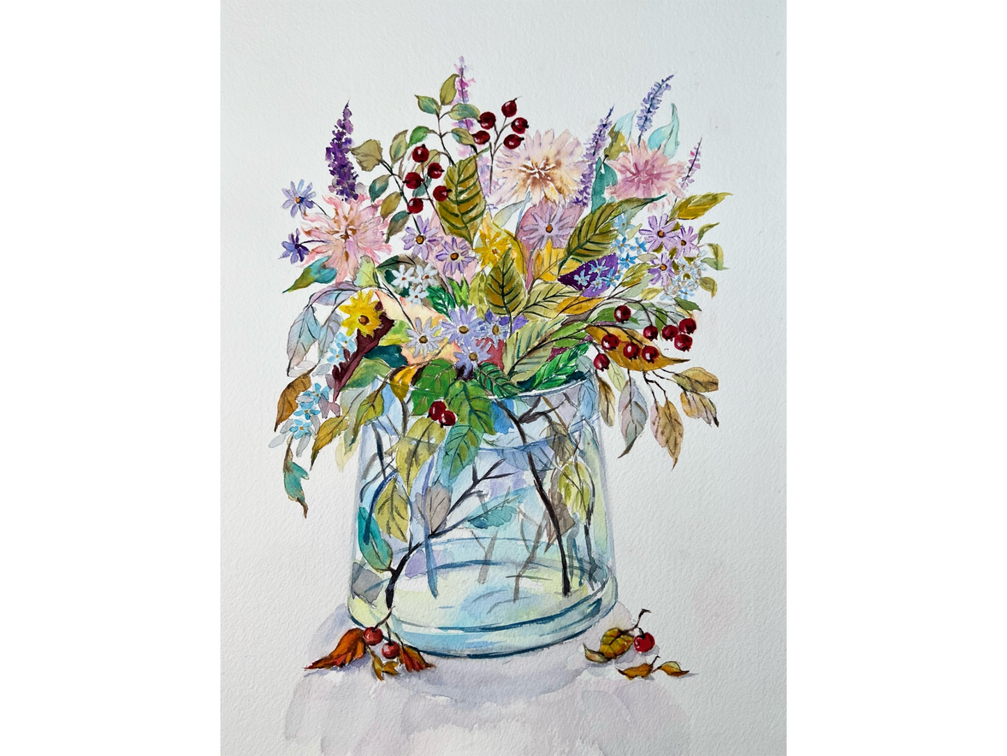 Fall Flowers in Vase