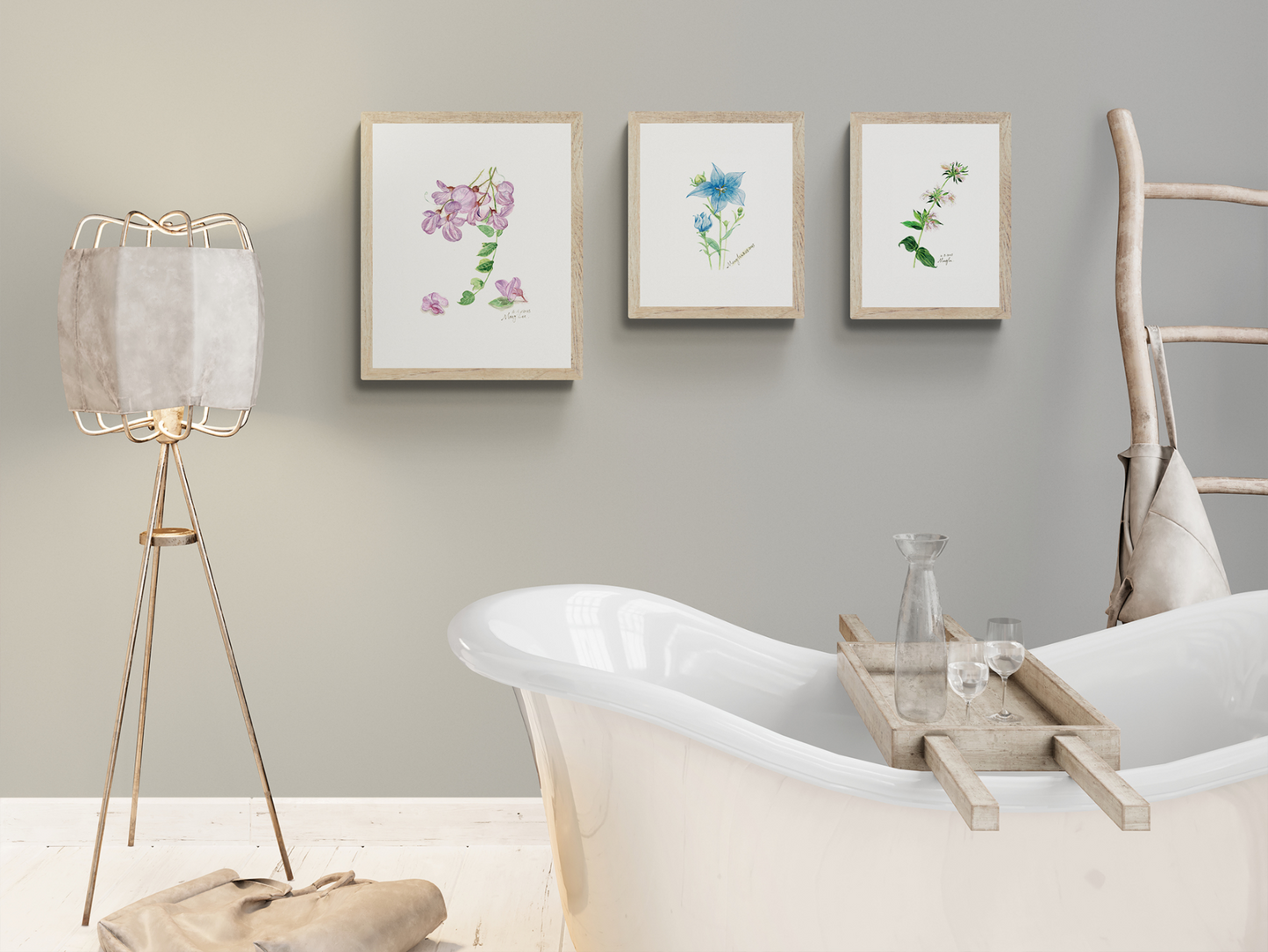 Hanging Purple Flowers in Spring