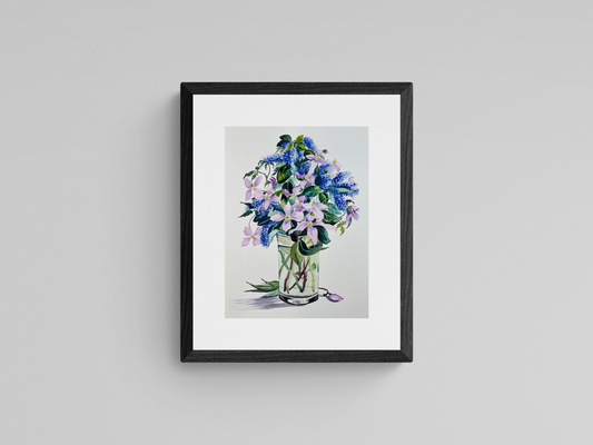 Purple and Blue in Vase